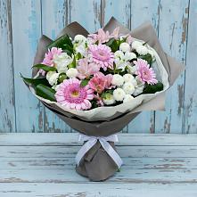 Букет цветов из:  Герберы, Альстромерии и Хризантемы #REPLACE_PRED# Феодосии