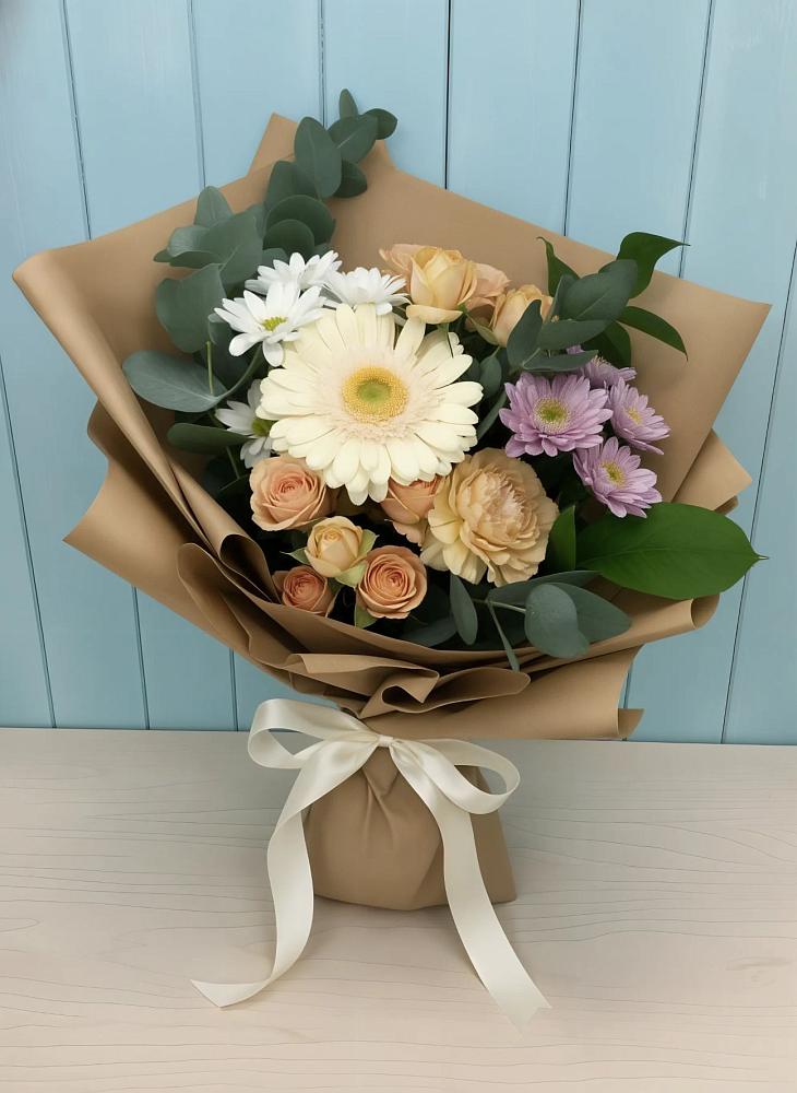 Букет цветов из: Герберы и Хризантемы в Феодосии