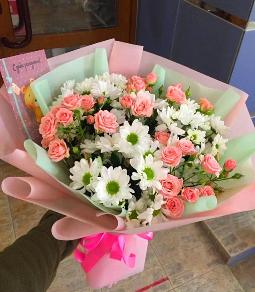 Букет цветов из: Розы и Хризантемы в Феодосии