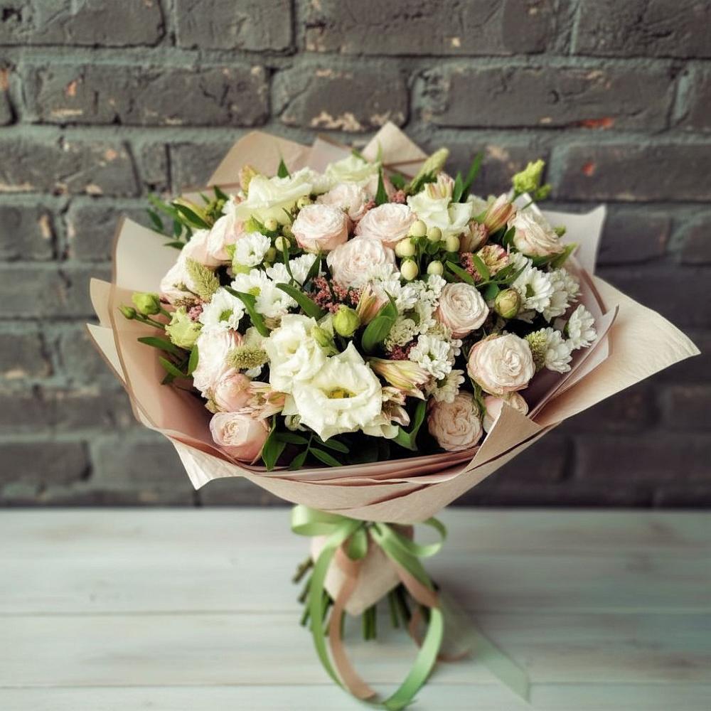 Букет цветов из: Альстромерии, Розы и Хризантемы в Феодосии