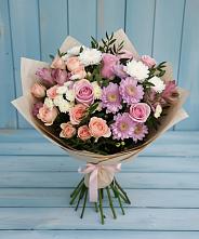 Букет цветов из:  Хризантемы, Розы и Альстромерии #REPLACE_PRED# Феодосии