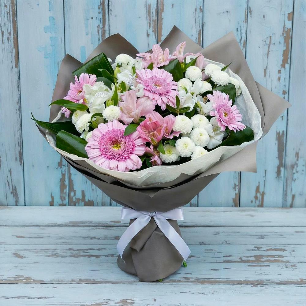 Букет цветов из: Герберы, Альстромерии и Хризантемы в Феодосии
