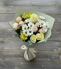 Букет цветов из:  Альстромерии, Розы и Хризантемы в Феодосии