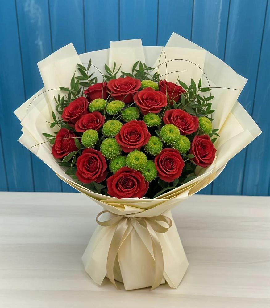 Букет цветов из: Розы и Хризантемы в Феодосии